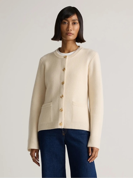 Quince Sweaters - Quince Mongolian Cashmere Structured Cardigan retail $220